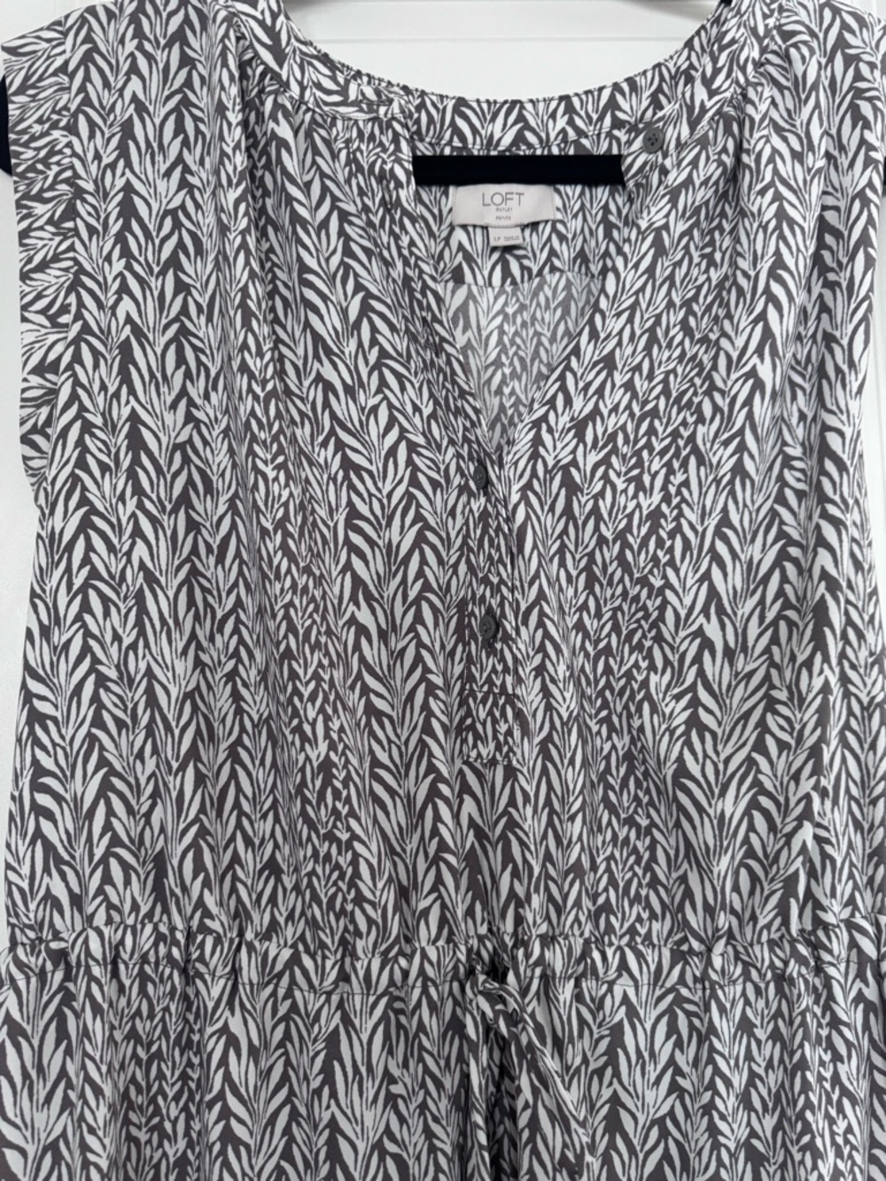 Loft Outlet Sleeveless Drawstring Dress Size Large Petite - Picture 3 of 4
